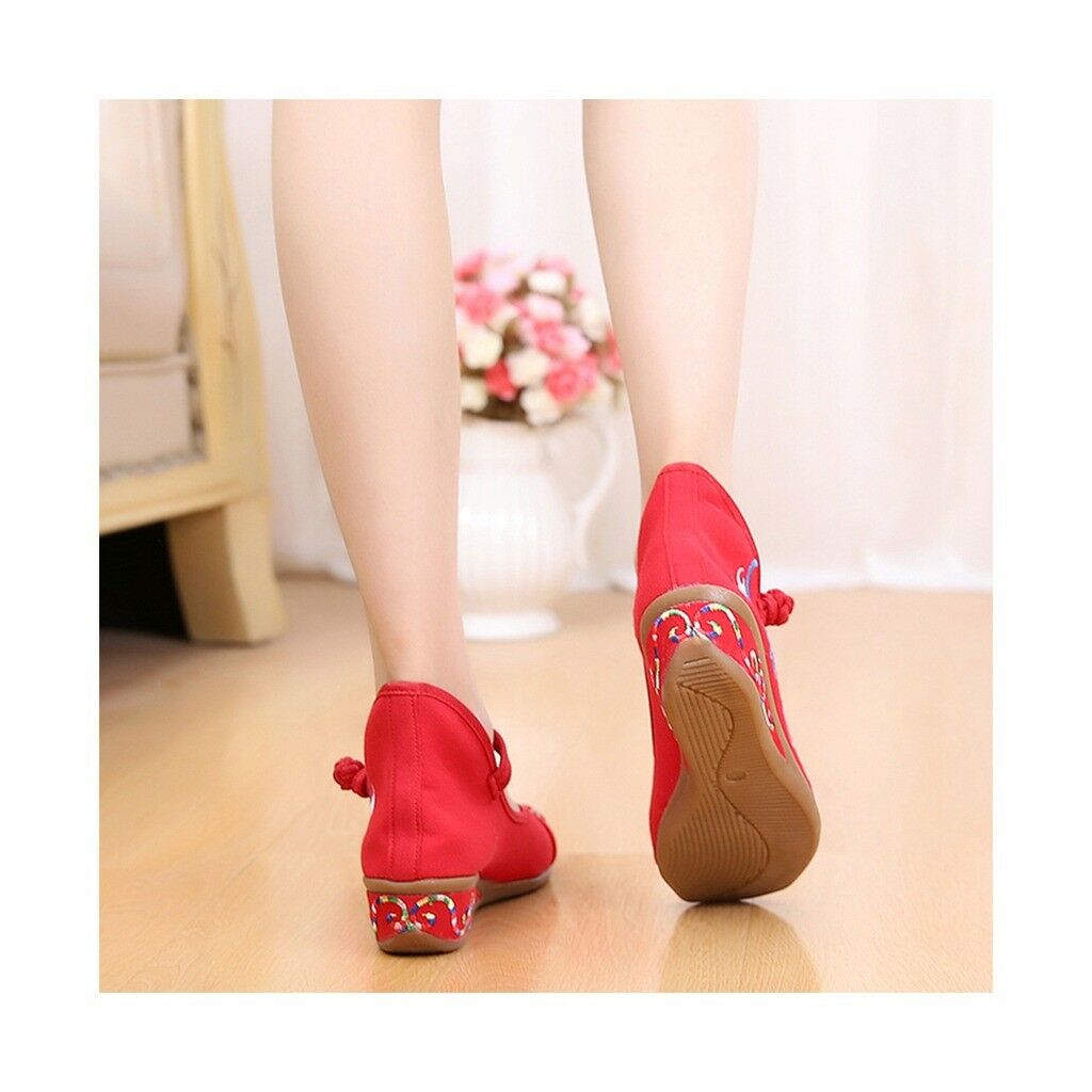 Old Beijing Cloth Shoes Casual Embroidered Shoes Slipsole Increased within Low C