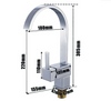 Rotative Wasserfall Küchen Armatur Chrom Messing 30cm