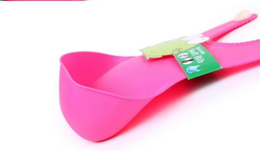 Waterproof Silcone Roll Up Baby Soft Bib  4pcs a lot Food Catcher Pocket