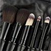 Makeup Real Goat Hair Soften Brush Set 9pcs in a Black Carrying bag