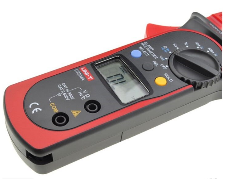 UNI-T UT204A Digital Handheld Clamp Multimeter Tester DMM Voltmeter AC DC Meter