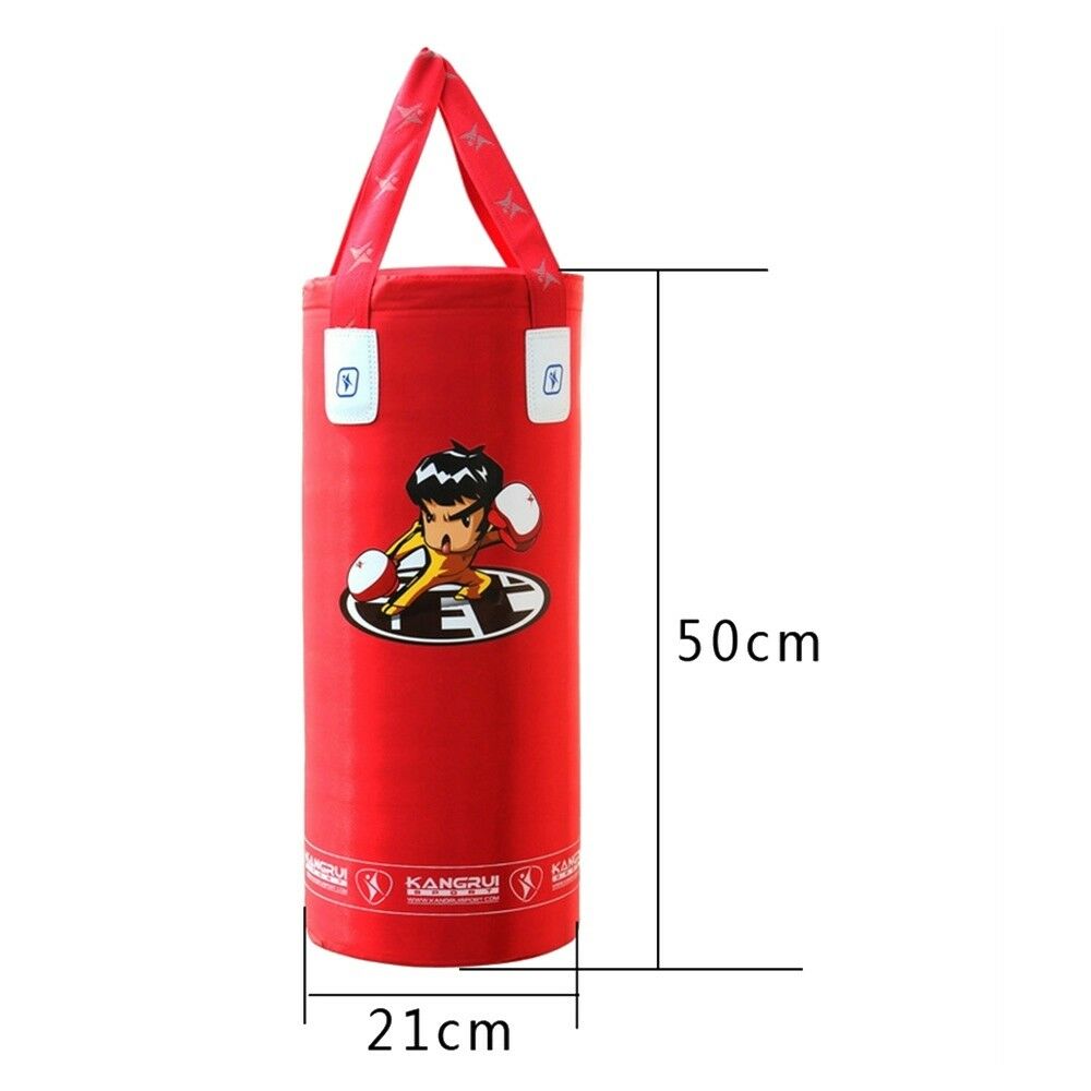 Kids Teenager Boxing Free Combat Gloves + Punch Bag red gloves + blue punch bag