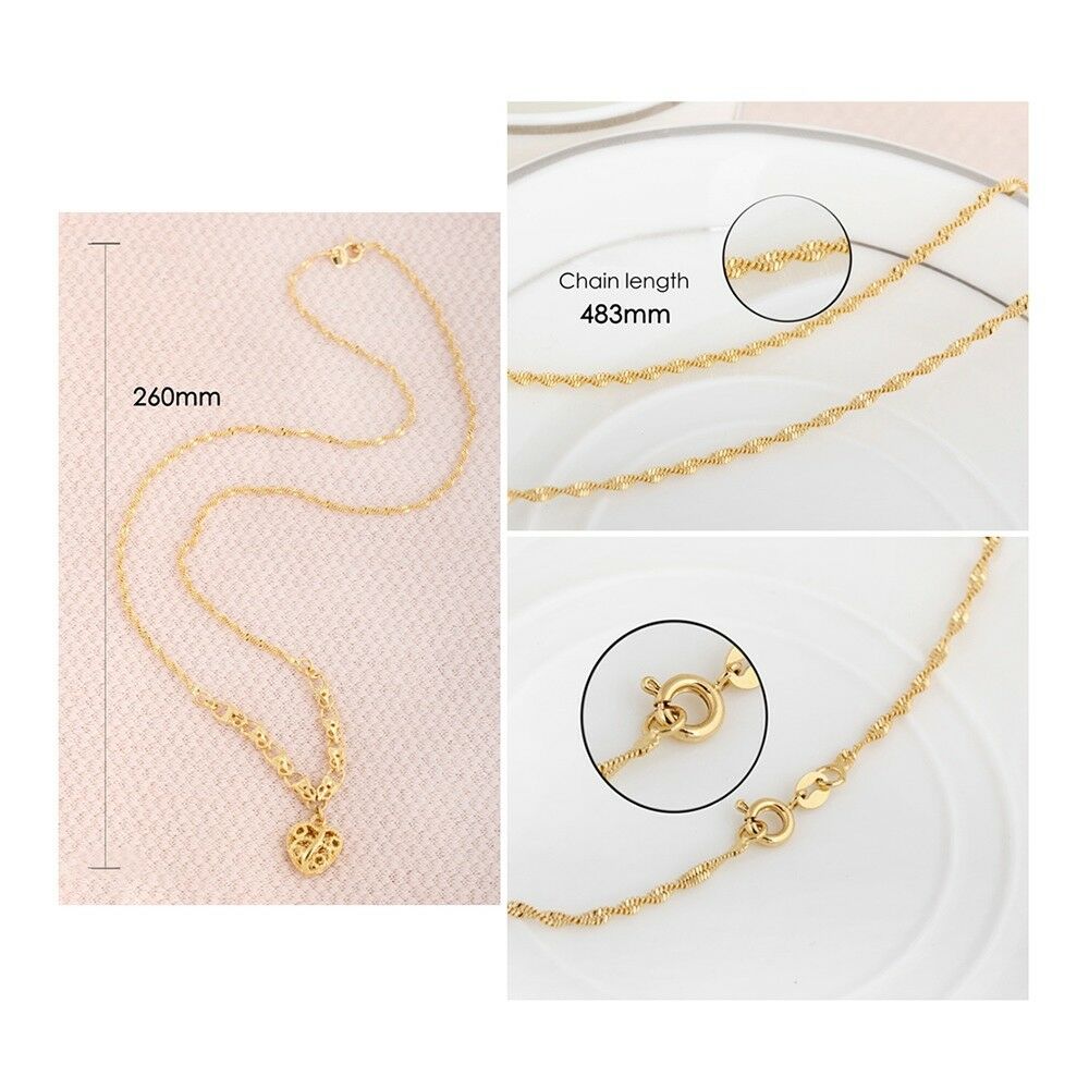 Hollow Love Heart Peach Necklace