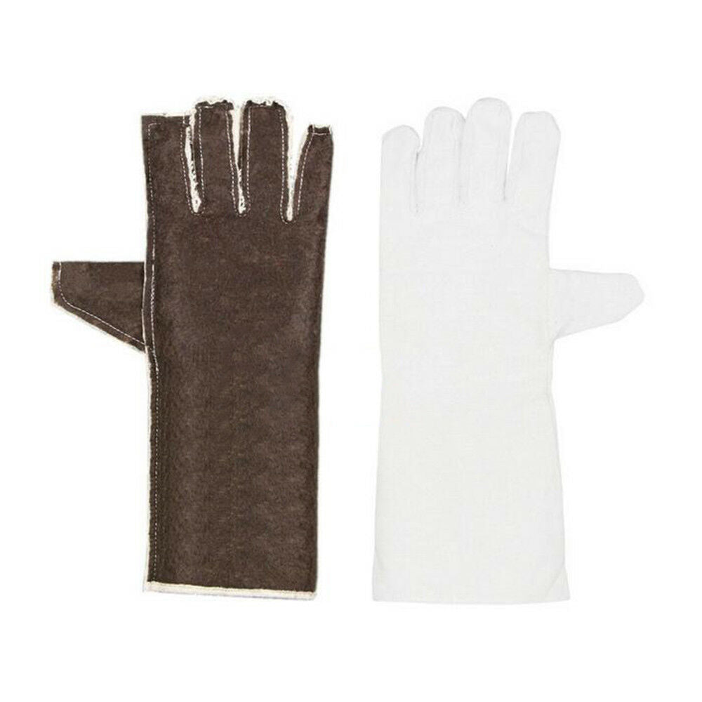 1 pair Long Work Protection Canvas Thick Gloves 40cm