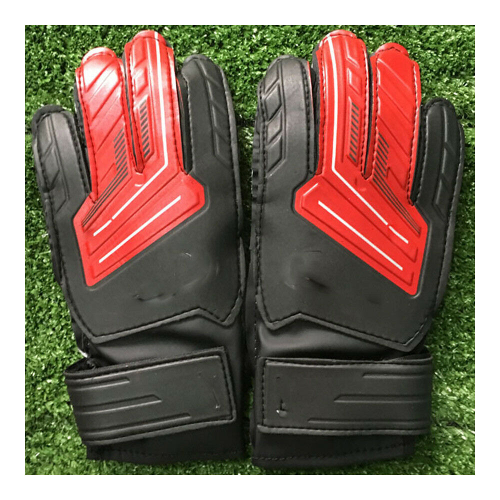 Child Teenager Goalkeeper Gloves Roll Finger   red black   5