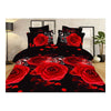 3D Flower Bed Quilt/Duvet Sheet Cover 4PC Set Cotton Sanded 031