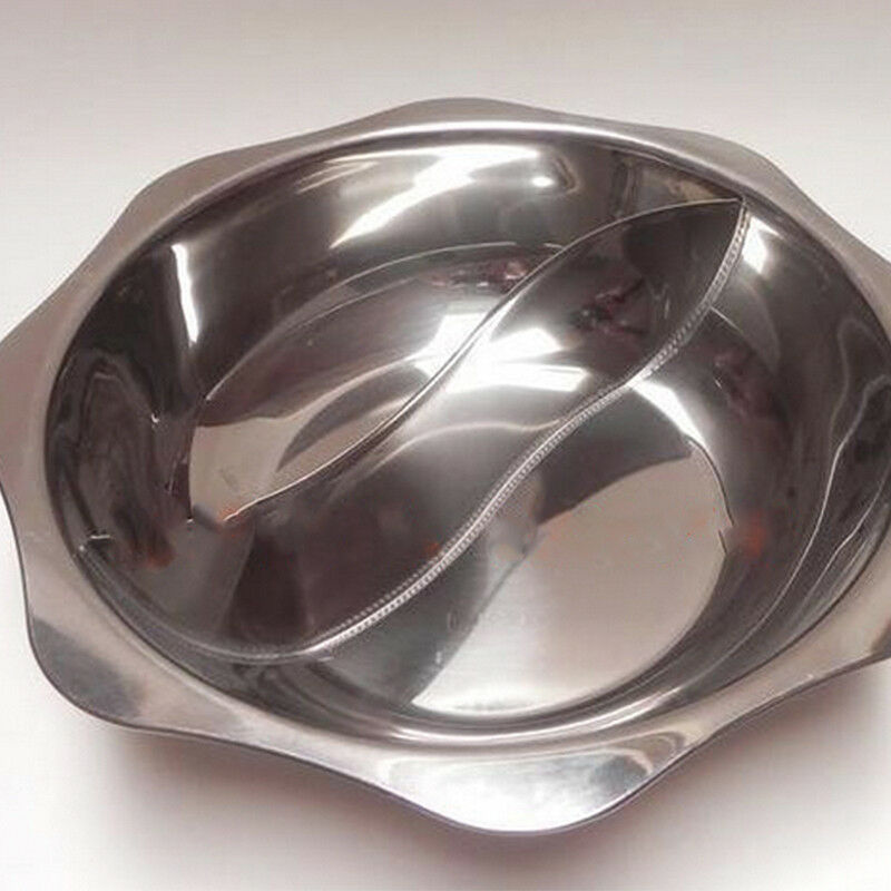 Extra-thick stainless steel sun two-flavor hot pot eight-angle hot pot size 34
