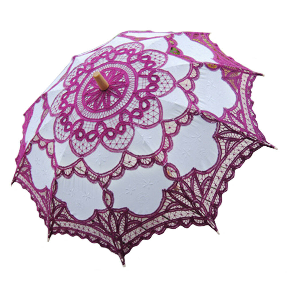 Handmade Cotton Craft Lace Macrame Children Umbrella Wedding Classical Photo