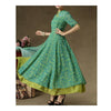 Improved Cheongsam Contrast Color Dress Middle Sleeve   S