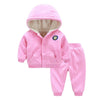 Infant Baby Boy Girl Warm Thick Cotton Coat Suit pink 66cm
