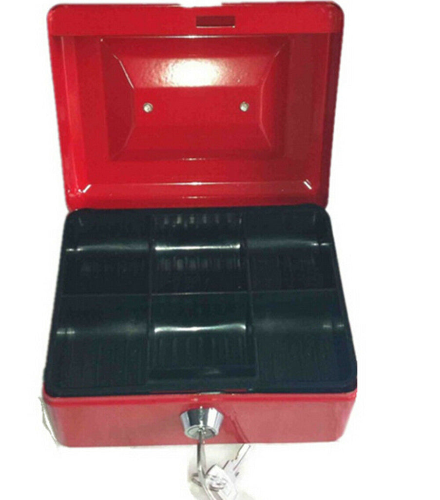 30.5cm Klein Stahl Kasse Safty Kiste mit Abnehmbare Tablett und Schlüssel