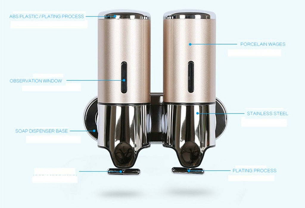 Manual Stud Wall Soap Dispenser Plastic Soap Dispenser