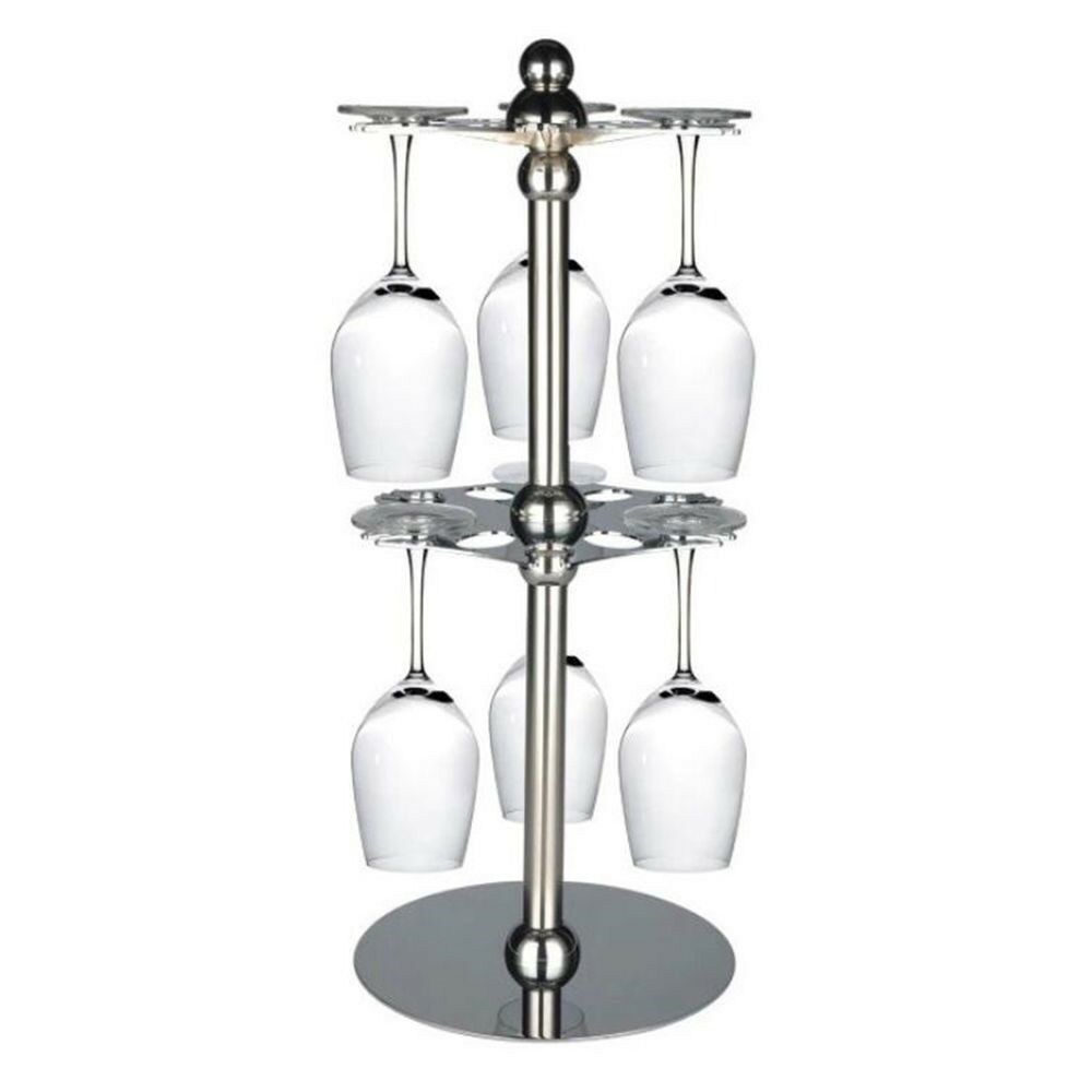 Stainless Steel Red Wine Holder Wine Glass Rotatable Stand