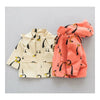 Infant Baby Boy Girl Cartoon Zipper Coat orange 66cm
