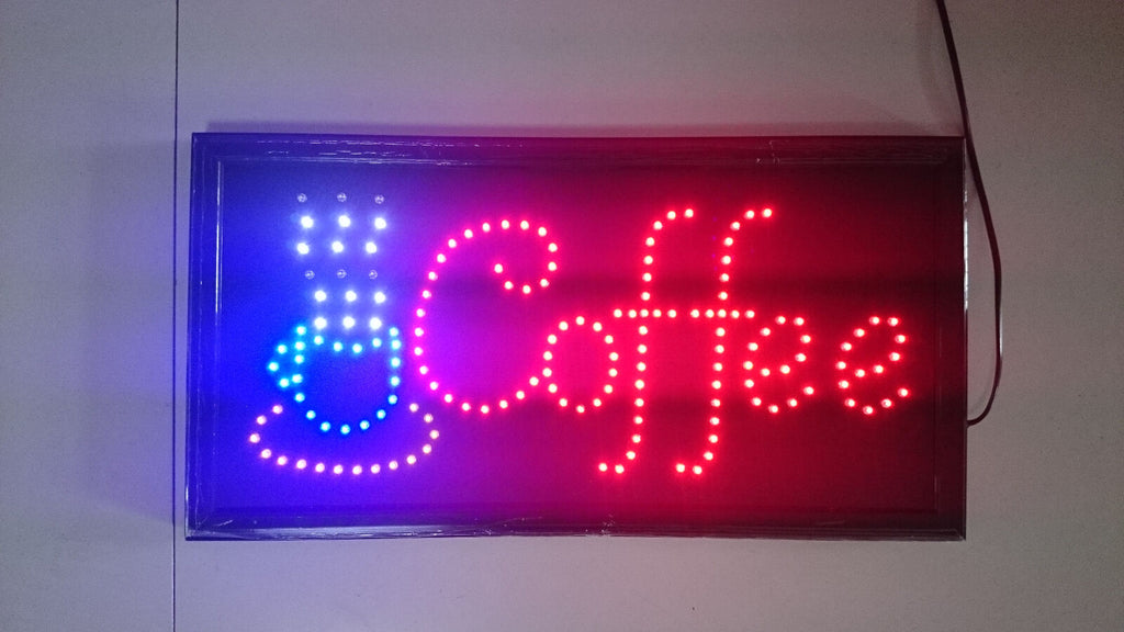 Neon Lights LED Animated Coffee Sign Customers Attractive Sign  Shop Sign 220V