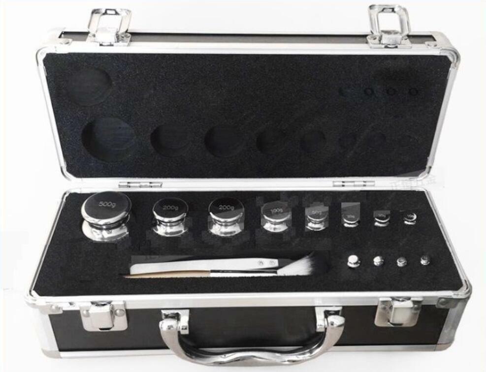 12 Stück Kalibration Gewicht Set 1g-500g Präzisionswaage Maß Total 1110g
