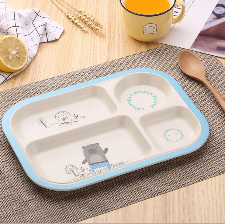 Kids Toddler Dinner Set 5PCS Dinnerware Cartoon Design Gifts