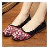 Old Beijing Cloth Shoes Casual National Style Splicing    black