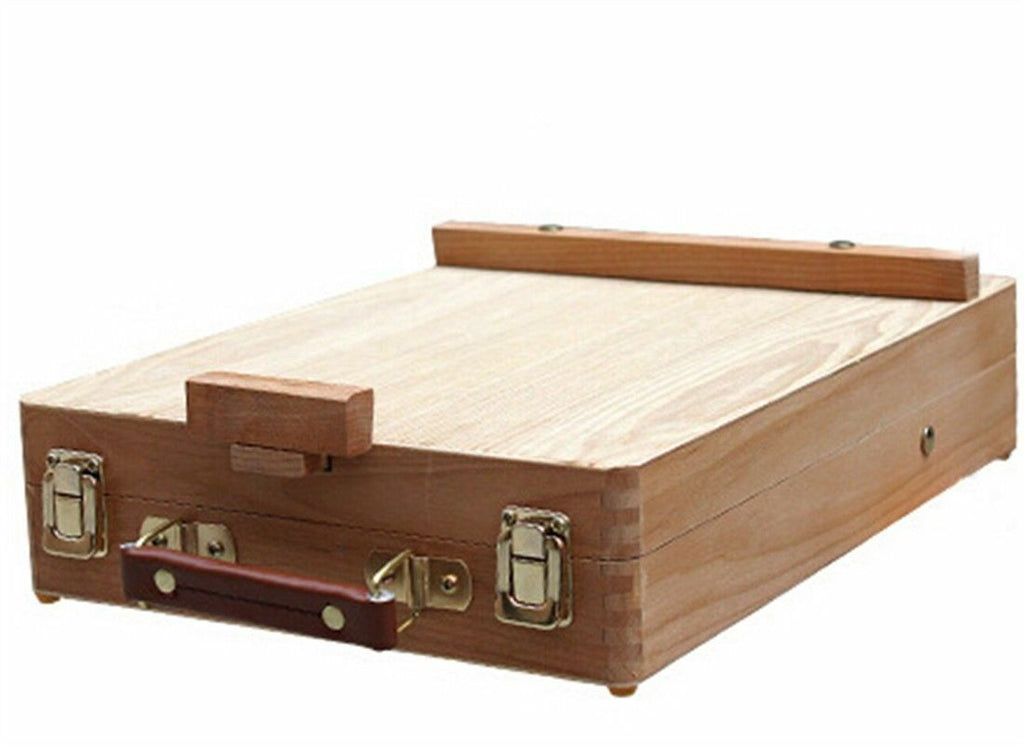 Hardwood Portable Case Box Easel Painting  Multifunctional Painting Suitcase