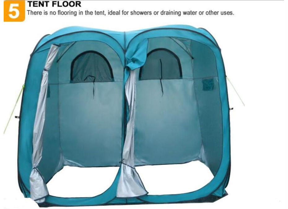 Twin Pop-Up Shower Tent Changing Room with Pad