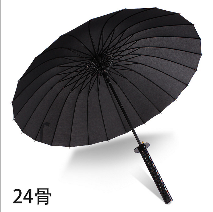 Japanese Samurai katana warrior Man Sword Handle Umbrella Black