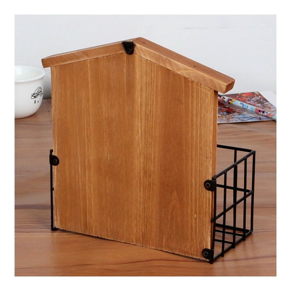 House Shape Iron Storage Basket Wall Decoration