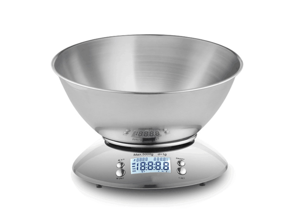 Kitchen Scale, 5kg/11lb Stainless Steel Digital Scale, Food Scale