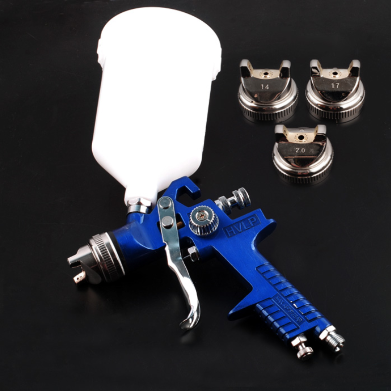 Air Paint Spray Gun HVLP 1.4 1.7 2.0MM Sprayer Gravity Feed Auto Painting