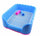 Dog Toilet Dog Puppy Plastic Potty Training Tray  with Fence Target Blue Large