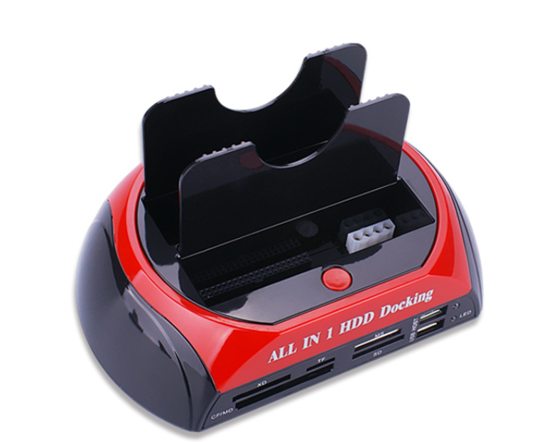 2.5"3.5" Dual Slots USB 3.0 SATA IDE HDD Docking Station Hard Drive Card Reader