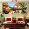 The new round diamond diamond embroidery living room lodge 5D diamond painting