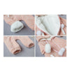 Infant Baby Boy Girl Thick Warm Rompers One-pieces Hat Ear 0-1-2 years old grey
