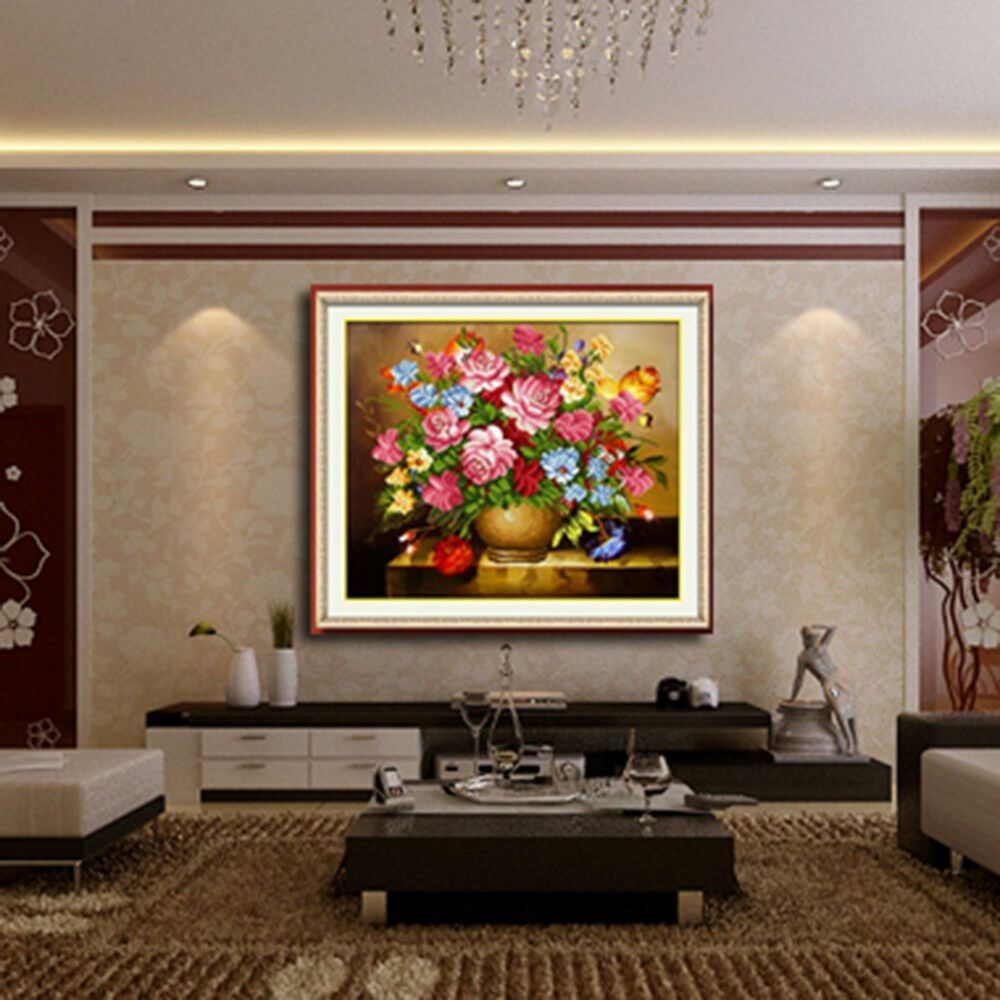 5D Round full diamond DIY painting 4464 flowers