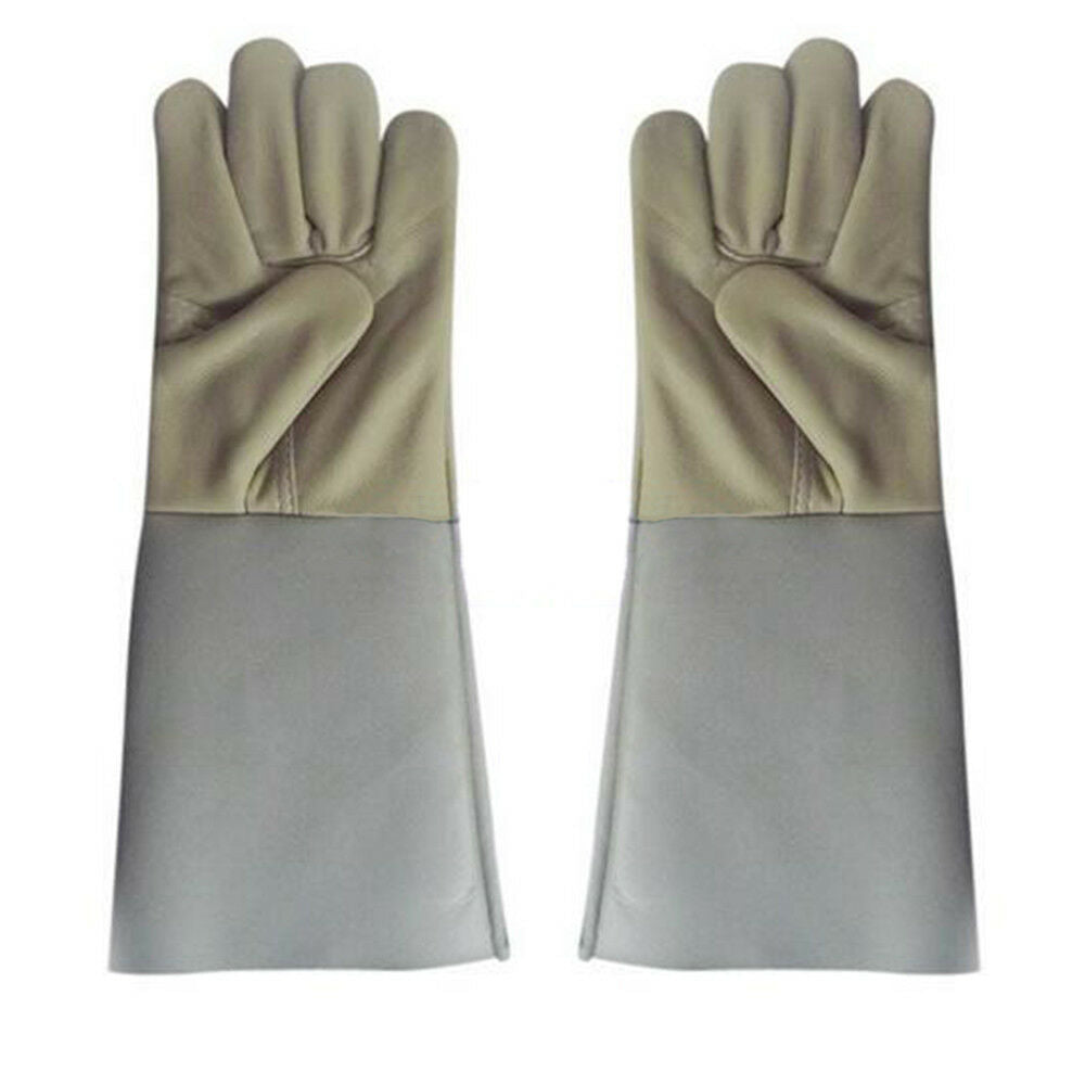 1 pair Long Mig Welding WELDERS Work Cowhide Leather Gloves 36cm
