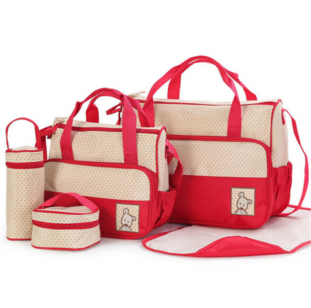 Hot 5pc Baby multifunction Changing Diaper Nappy Mummy Mother Handbag Bags