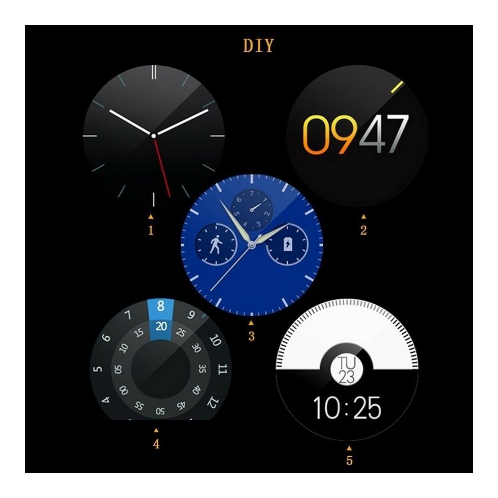 Multi-function Smart Watch with Heart Rate Monitor DM360   Jazz Black