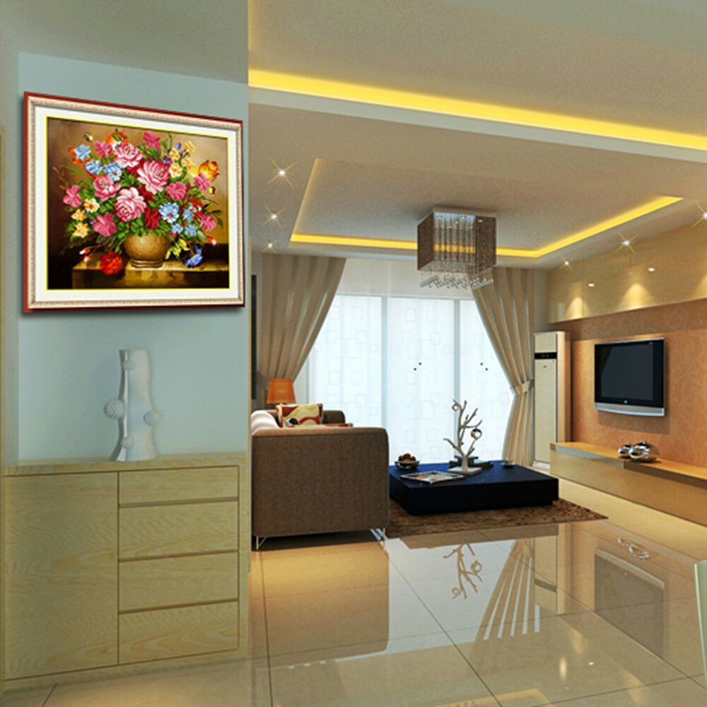 5D Round full diamond DIY painting 4464 flowers