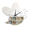 Kid Room Silent Cute Bee Mirror Wall Clock