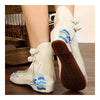 Small White Shoes Old Beijing Cloth Embroidered Shoes   white