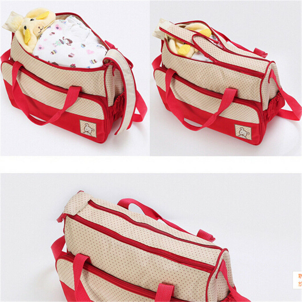 Hot 5pc Baby multifunction Changing Diaper Nappy Mummy Mother Handbag Bags
