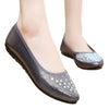 Suqare Fake Diamond Low-cut Old Beijing Cloth Shoes  grey