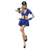 Blue Policewoman Game Uniform Halloween Bar DS Costume