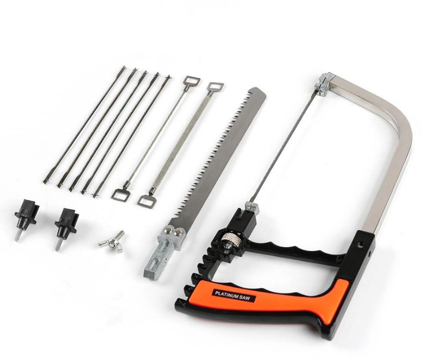 12 in 1 Multi Purpose DIY Bow Saw Hacksaw Tool for Cutting Wood Plastic Glass