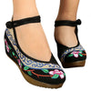 Old Beijing Cloth Embroidered Shoes Casual   black