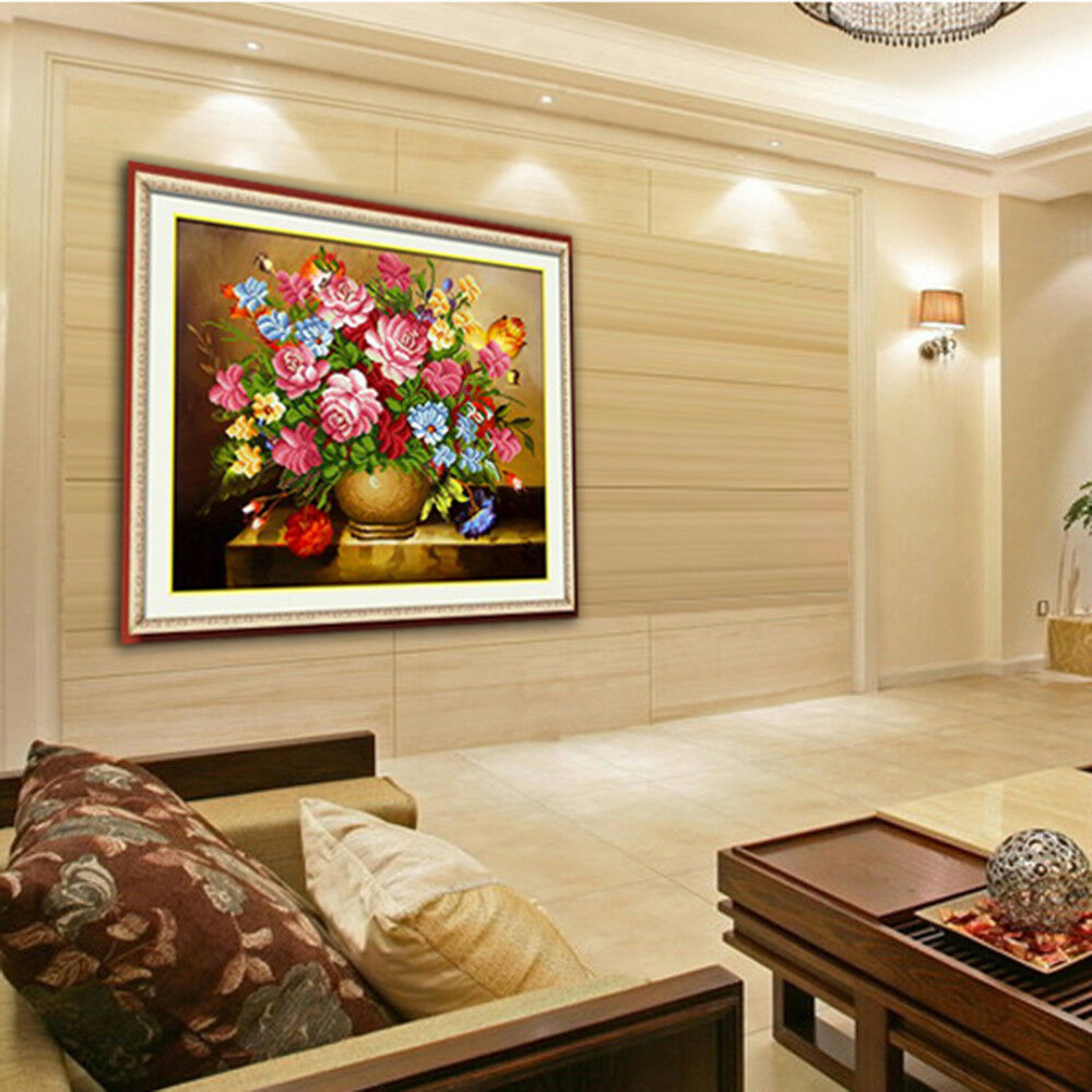 5D Round full diamond DIY painting 4464 flowers