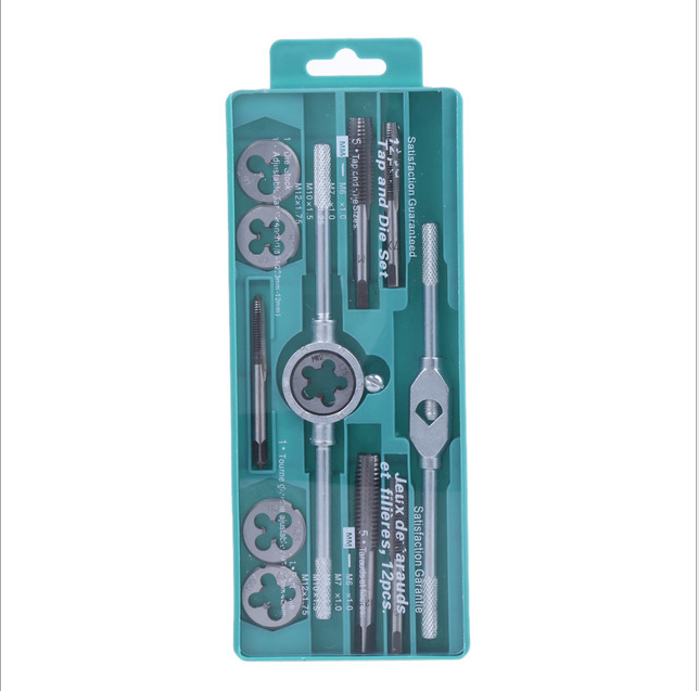 12 Pièces Taraud Die Kit M6 M7 M8 M10 M12 Visse Filetage Clé Moule Outil W /