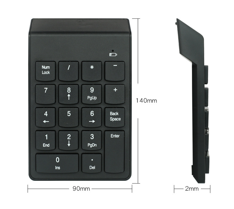 Bluetooth Wireless Numeric Keypad Num Pad 18 Key Keyboard For PC MacBook Air IOS
