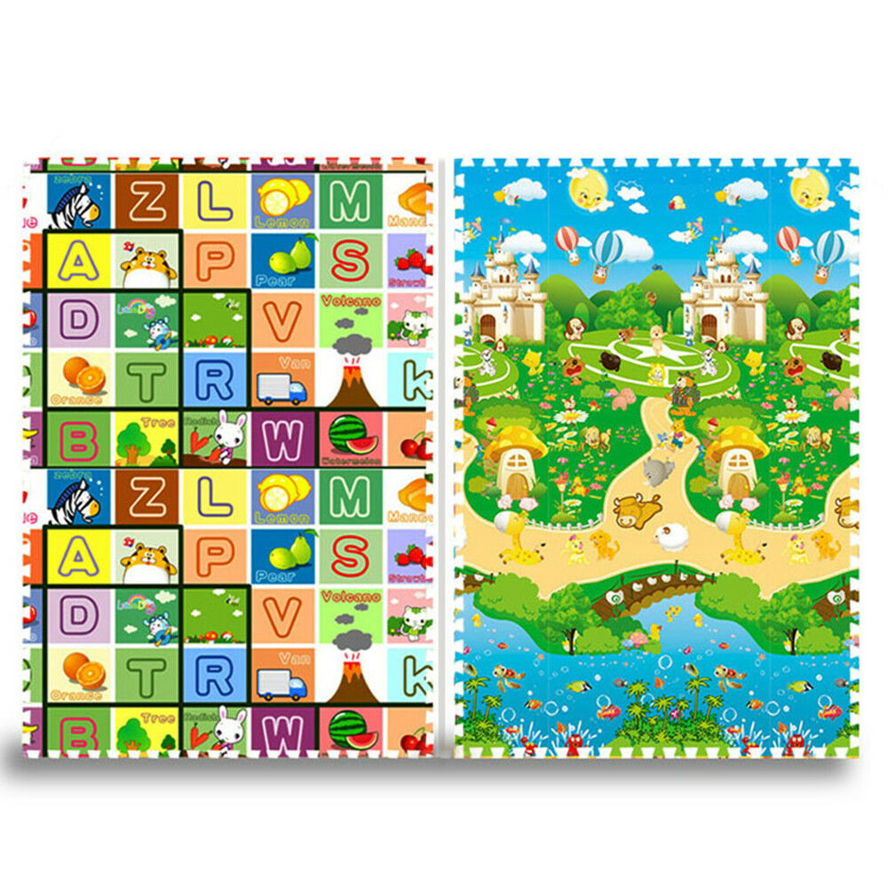 Infant Babay Climbing Mat 2cm Thick Puzzle Game Floor Stripe