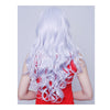 Extra Long Granny Grey Curly Wavy Tilted Frisette Cap Wig one piece Hair lace