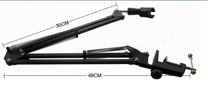 Portable Desk Microphone Mic Suspension Boom Scissor Arm Stand Holder